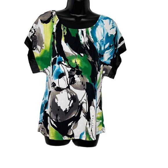 EXPRESS Paint Splatter Dolman Shirt - Picture 1 of 6